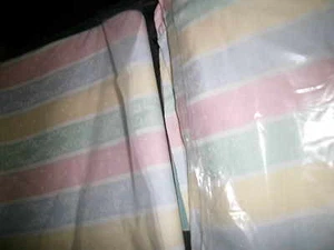 70s Fabric Buntdamast   Bettwäsche 2 Bett - Bezüge  Pastelltöne  Aussteuerwäsche - Bild 1 von 2