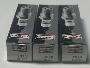 Set of 3 Spark Plugs - Double Platinum Power Champion Spark Plug 7020 RS12PLP - Picture 1 of 2