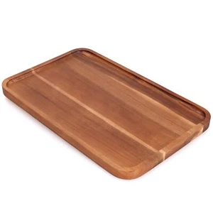 16"x 8" Large Wooden Serving Trays Decor Long Charcuterie Cheese Boards Acaci... - Picture 1 of 7