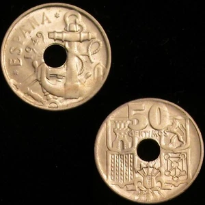 *GUTSE* FRANCO-8, 50 CÉNTIMOS 1949*19-54, BRILLO ORIGINAL, SIN CIRCULAR. - Picture 1 of 1