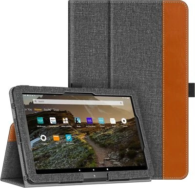 Funda tipo folio para tablet Amazon Fire HD 10/HD 10 Plus 13th 2023 delgada con soporte Foto 1 de 4