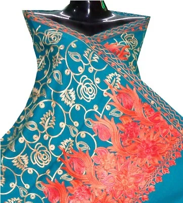 Cachemira Acrílico Lana Tradicional Ari Bordado Mujeres Chal/Estola Damas Niñas Foto 1 de 4