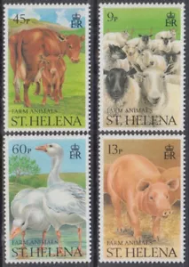 ST HELENA Sc # 524-7 CPL MNH JUEGO DE 4 - ANIMALES DE GRANJA - Imagen 1 de 1