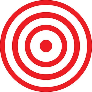 2 Toilet Potty Training Bullseye Targets for Men and Boys Vinyl Decal Sticker - Picture 1 of 3