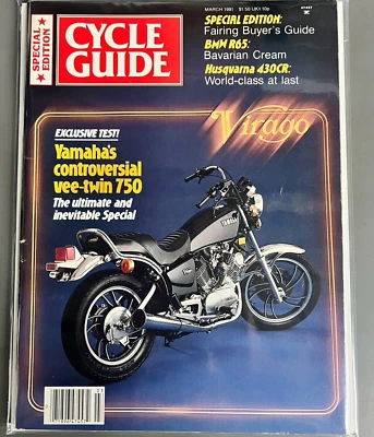 Cycle Guide Motorcycle Magazine Mar 1981 Motocross Biker Street Track Super 80’s - Image 1 of 4