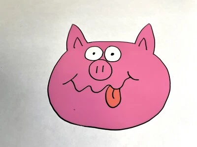 Keith Haring Sesame Street Production Celular 40 Cerdos Animación Cerdo Arte Foto 1 de 3