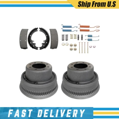 Fits 1996-1999 Dodge Ram 3500 Van Rear Drums Brake Shoes & Hardware Spring Kit - Image 1 of 4