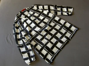 Bluse/Tunika schwarz/cremeweiß, 100% Seide, HUGO (Boss), Gr. 34, 2x getragen - Bild 1 von 10
