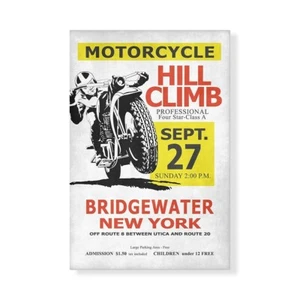 Impression sur Toile Sur Papier Affiche Ou Peinture Rogan Mark Moto Races Peoria - Imagen 1 de 2