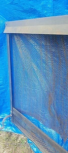 VINTAGE ANITQUE FIREPLACE SCREEN 38" WIDE X 32" TALL, GOOD CONDITION, PRE-OWNED - Picture 1 of 8