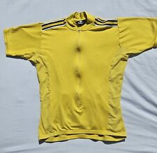 Bellwether Cycling Jersey Men's Size M, Yellow, 3/4 Zip, Pockets, Short Sleeve