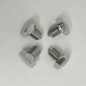 RENAULT 4cv / R8 / R12 / Dauph - 4 vis d'enjoliveurs Chromées M12x150mm - NEUVES - Picture 1 of 2