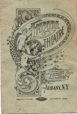 Empire Theatre, Green Street, Albany, NY, Rip Van Winkle, 15 de noviembre de 1902; RARO Foto 1 de 4