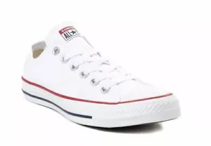 Converse All Star OX Chuck Taylor  Women & Mens Canvas Trainers - Optical White - Picture 1 of 3