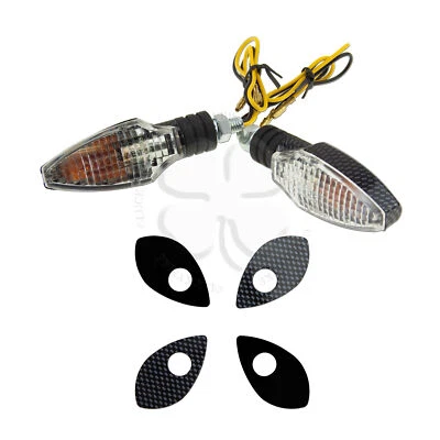 指南针跟踪转向信号适用于本田 CBR 600 灯适配器闪烁透明碳 — 第 1/4 张图片