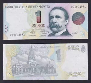 Argentina 1 Peso 1994 Banknote P.-339c (Low Numbers) FDS/UNC G-04 - Picture 1 of 1