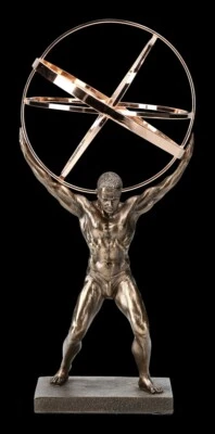 Griechische Götter Figur - Atlas mit Globus - Veronese Statue Akt Mann - Bild 1 von 4