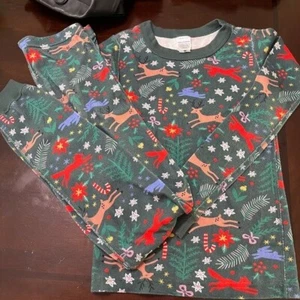 Hanna Andersson Long Sleeve 2 piece Winter Wonderland Pajama Set Size 10 - Picture 1 of 7