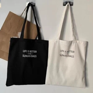 Large Capacity Handbag Canvas Shopping Bag Fashion Shoulder Bag - Picture 1 of 8