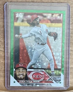 2023 Topps Series 2 Green Foil 076/499 Jonathan India Cincinnati Reds #594 - Picture 1 of 2