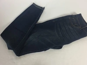 Joe Boxer Womens Juniors Skinny Jeans Blue Distressed Stretch Raw Hems 7 New - Picture 1 of 11