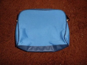 ESTEE LAUDER ZIPPER BLUE PURSE 10" x 8" x 3" - Imagen 1 de 3