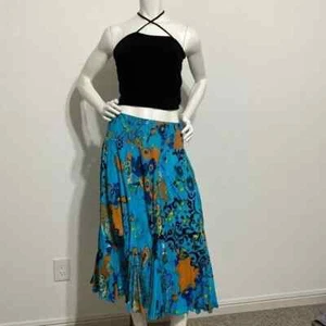 Falda Multiples Mujer M Boho Preciosa Estampado Floral Largo Medio/Maxi Usada en Excelente Condición - Imagen 1 de 8