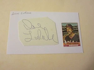 Tarjeta índice firmada autografiada por Dave LaRoche 3X5 MLB béisbol Cleveland Indians - Imagen 1 de 2