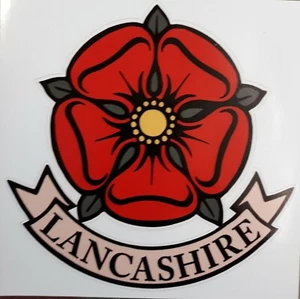 Large Lancashire Rose Car Vespa Lambretta Scooter Camper Van motorhome Sticker - Picture 1 of 1