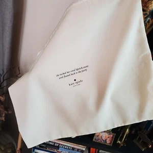 Large Kate Spade NY White Dust Bag 19.5"x17.5" Black Drawstring Closure - Picture 1 of 24