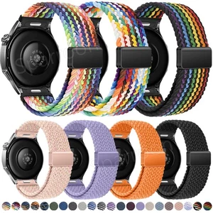 18/20/22mm Nylon Braided Band For Huawei Samsung Garmin Replacement Watch Strap - Picture 1 of 96