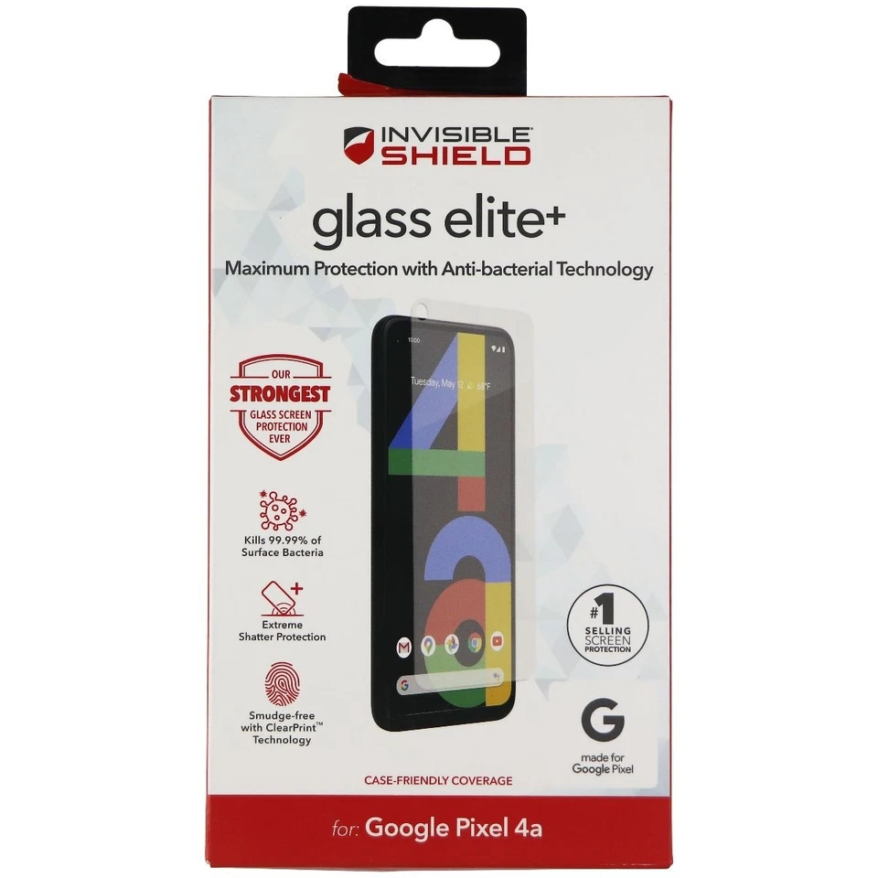 ZAGG InvisibleShield (Glass Elite+) Screen Protector for Pixel 4a - Clear - Image 1 of 1