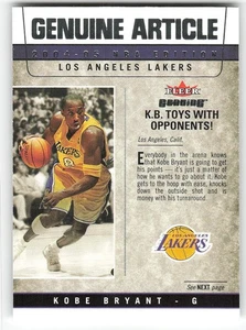 2004-05 Fleer Genuine #6GA Kobe Bryant BASKETBALL Los Angeles Lakers - Picture 1 of 2
