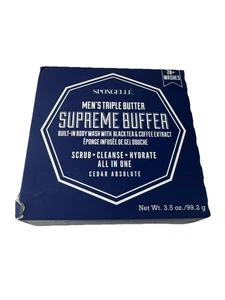Spongelle - Men's Supreme Buffer - Cedar Absolute (D) New With Box Free Shipping - Picture 1 of 4