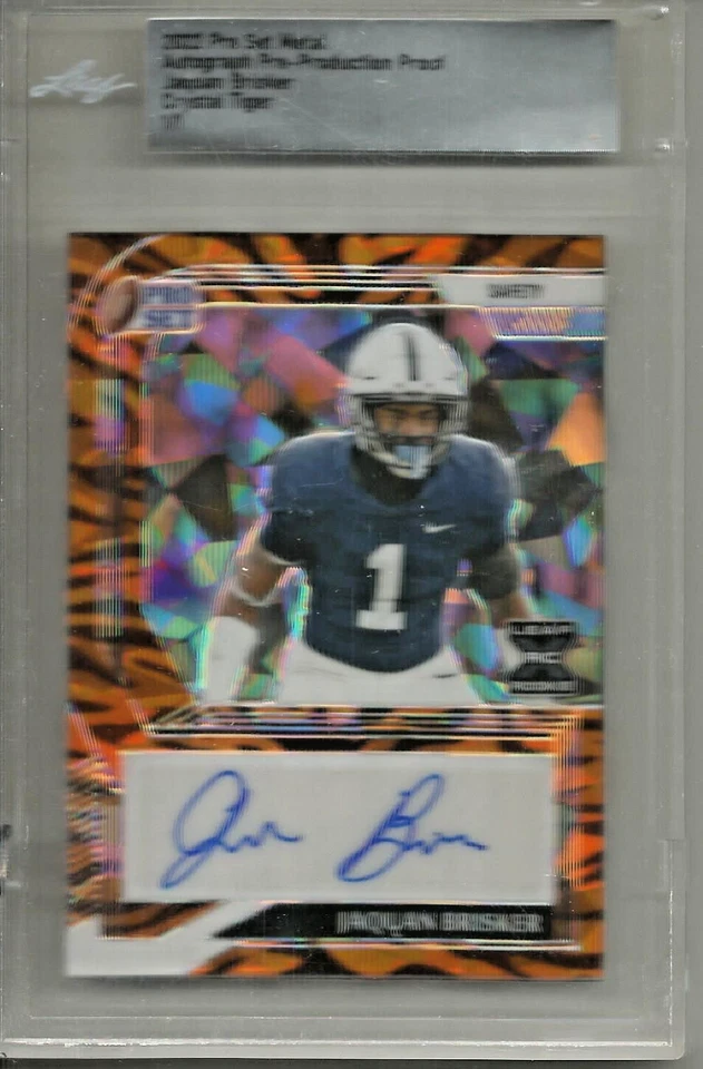 Jaquan Brisker 2022 Leaf Pro Set Proof Crystal Tiger Autograph Rookie #1/1 - Image 1 of 1