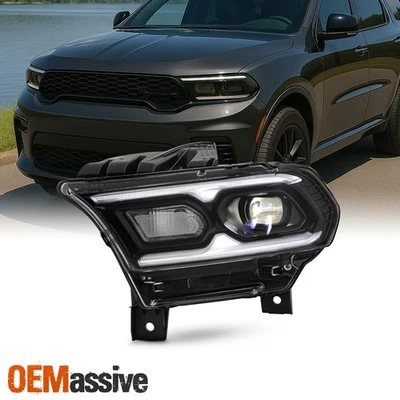 For 21-24 Dodge Durango Black Bezel Projector Headlight Driver w/ Halogen Signal - Image 1 of 4