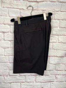 LULULEMON Mens Black ATHLETIC SPORTS GOLF STRETCH Flat Front Shorts (36 Waist) - Picture 1 of 10