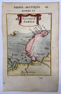 NOVAYA ZEMLYA RUSIA 1683 ALAIN MANESSON MAZO MAPA ANTIGUO EDICIÓN FRANCESA - Imagen 1 de 3