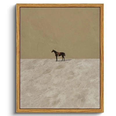 VIYYIEA Vintage Enmarcado Caballo Arte Pared Decoración - Impresión Abstracta Lienzo Moody 8x10" Foto 1 de 4