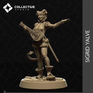 Sigrid Yalve, Tiefling Bard | Mini o Display Figure da Gioco da Tavolo | Collettivo - Foto 1 di 10