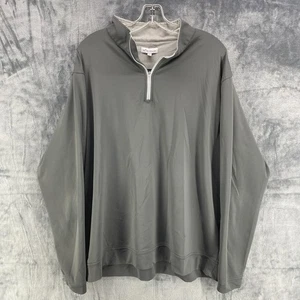 Peter Millar Pullover Men 2XL Gray PERTH Performance 1/4 Zip Mock Neck Golf - Picture 1 of 16