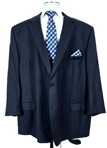 Pronto Uomo 100% Wool Suit Gray Pinstriped sz 60R 58W - Picture 1 of 19