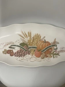 Plato de Acción de Gracias de Colección Melamina Waverly Products Cosecha Otoño 23”x 10.5” - Imagen 1 de 3