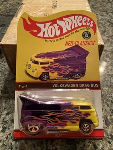 Hot Wheels RLC VW Drag Bus NEO-CLASSICS Spectraflame Purple w/Flames Volkswagen - Picture 1 of 24