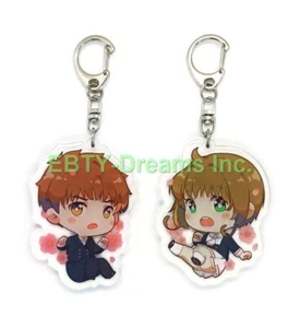 Set of 2 Cardcaptor Sakura Anime Acrylic Keychain Sakura Kinomoto, Shaoran Li v1 - Picture 1 of 2