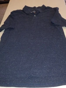 St John's Bay Mens Size M Dark Blue Performance Quik-Dri Easy Care Polo Shirt - Picture 1 of 3