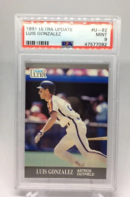1991 Fleer Ultra Update Baseball Luis Gonzalez PSA 9 Houston Astros - Image 1 of 2