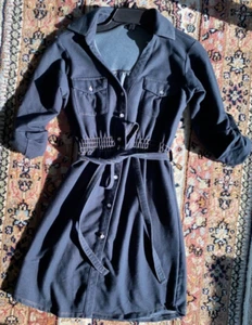 American Rag ice Button up Denim Jean Dress Size M/S - Picture 1 of 12