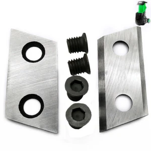 HSS Planer Knives 2.37Inch 60mm For Wolf SDE2800 EVO Shredder -2PC - Picture 1 of 6