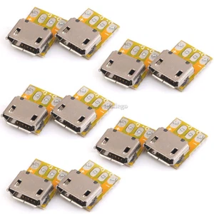 10pcs MICRO-B USB Female Port Connector Breakout Board Socket Power Arduino - Picture 1 of 9
